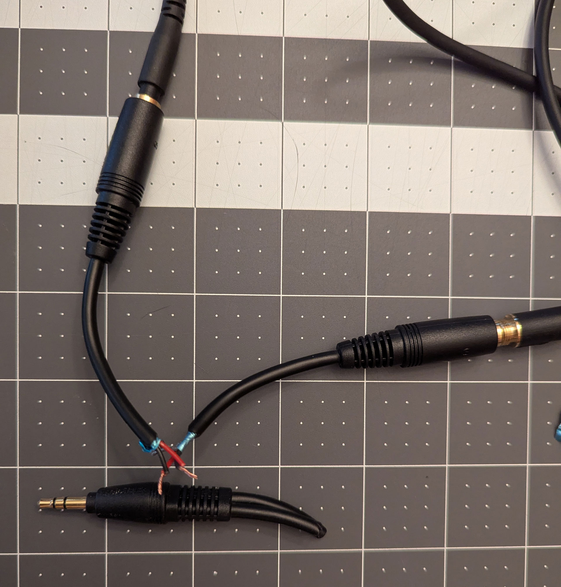 The janky adapter I used