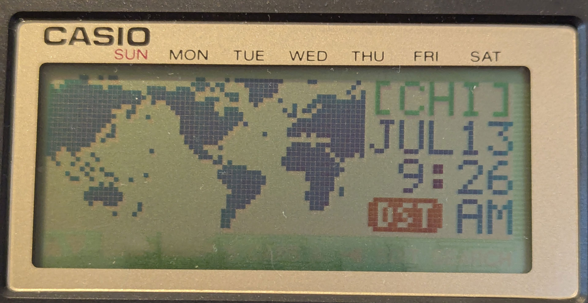 CSF-4950W's world time mode