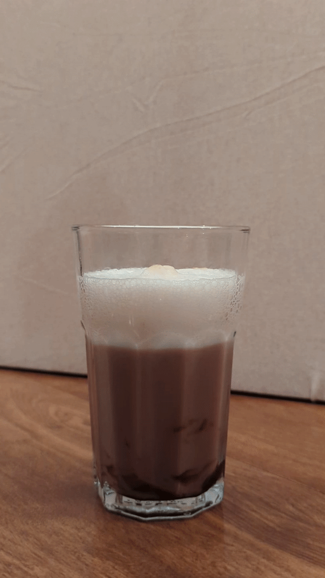 adding the ice cream