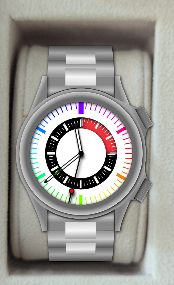 the watch simulator in rainbow mode
